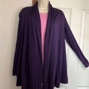 CALVIN KLEIN | MED | CARDIGAN COVER-UP | PURPLE